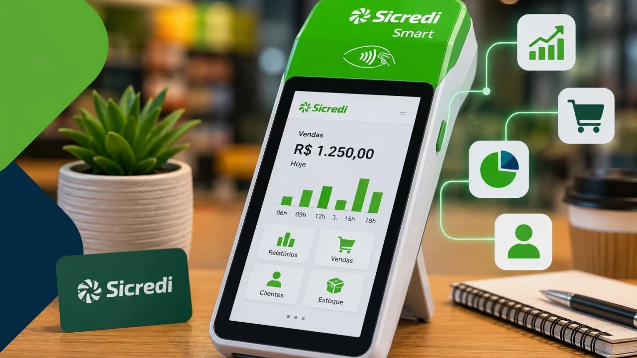 Máquina Smart Sicredi: como usar aplicativos na maquininha para controlar vendas