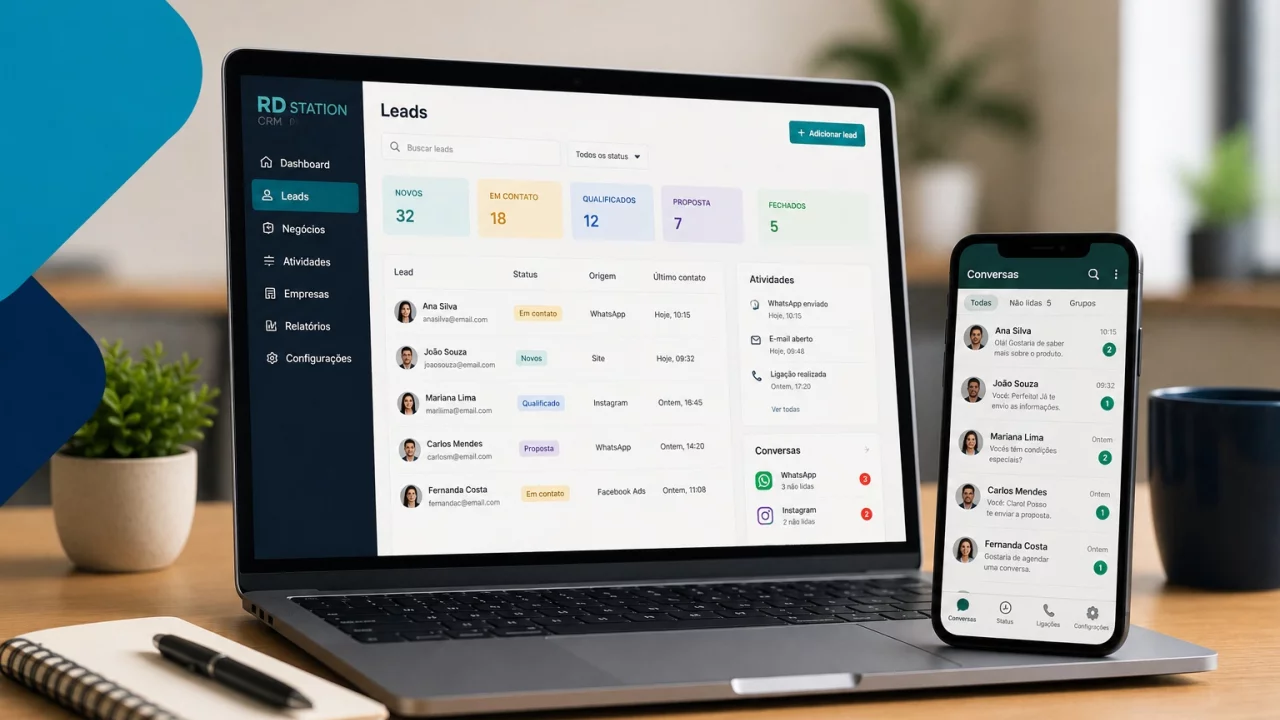 RD Station CRM: como organizar leads antes de perder vendas no WhatsApp