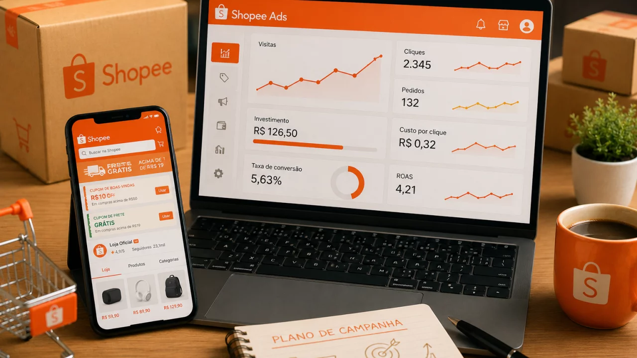 Shopee Ads para loja nova: como testar anúncio sem depender só de preço baixo