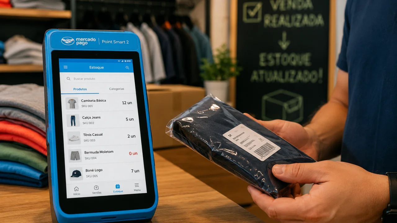 Point Smart 2 controla estoque: a venda na maquininha dá baixa automática no produto?